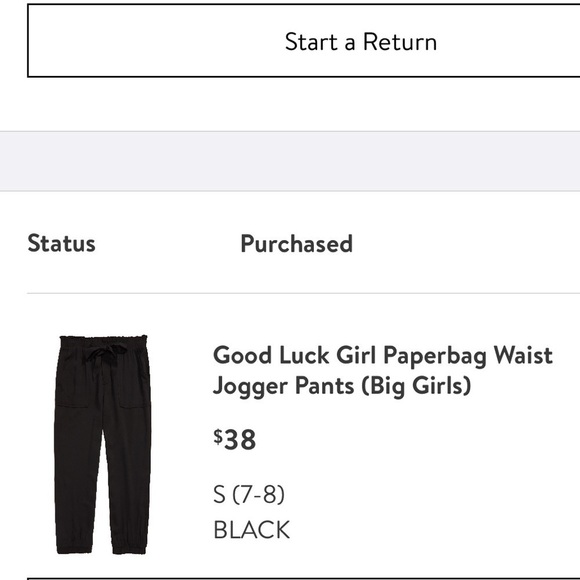 Good Luck Girl Paperbag tie wasted jogger size S - Picture 6 of 6